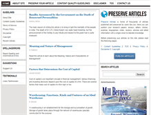 Tablet Screenshot of preservearticles.com